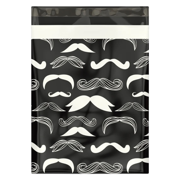 Stylish Mustaches Poly Mailer 10x13 Pack of 20 MOVEMBER - Picture 2 of 4